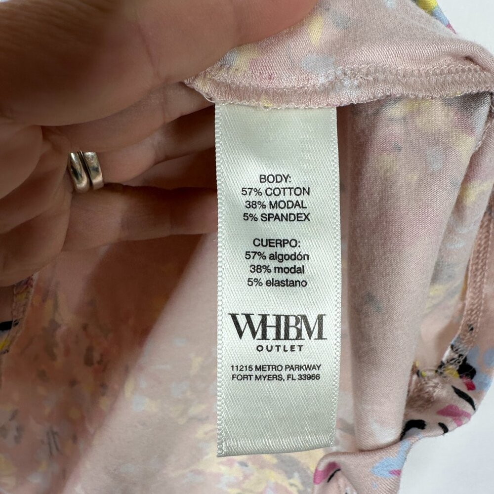 NWT White House Black Market Short Sleeve Crew Foundation Tee Sepia Rose #WHBM34 - Picture 4 of 8